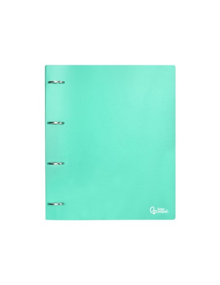 CARPETA LIDERPAPEL 4AN.MIXTAS 40MM PP.A4 VE. MANZANA OPACO