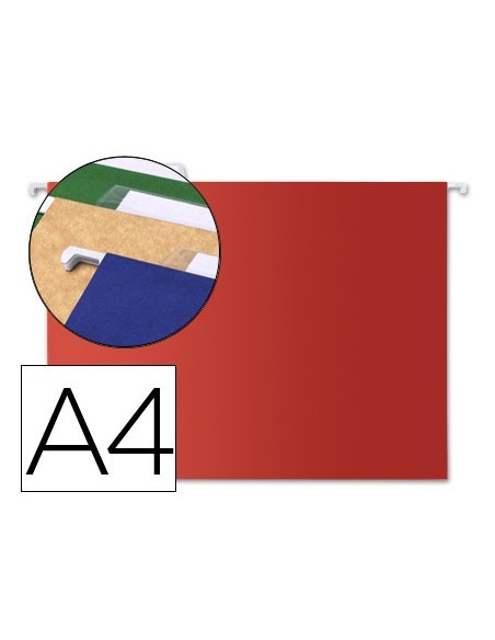 CARPETA COLGANTE A4 VISOR SUP. LIDERPAPEL ROJO