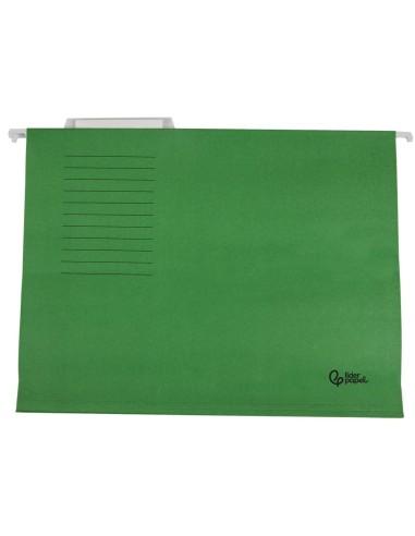 CARPETA COLGANTE A4 VISOR SUP. LIDERPAPEL VERDE
