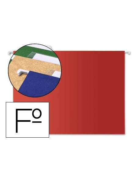 CARPETA COLGANTE FL VISOR SUP. LIDERPAPEL ROJO