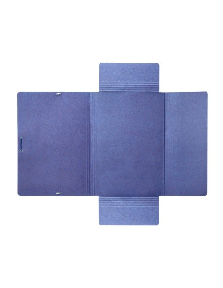 CARPETA GOMAS LIDERPAPEL FL CARTON COMPACTO 3 SOLAPAS AZ.