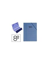 CARPETA GOMAS LIDERPAPEL A6 CARTON 1 SOLAPA AZ. 2