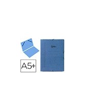 CARPETA GOMAS LIDERPAPEL A5 CARTON AZ. 2