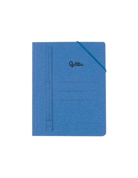 CARPETA GOMAS LIDERPAPEL FL CARTON 1 SOLAPA AZ.