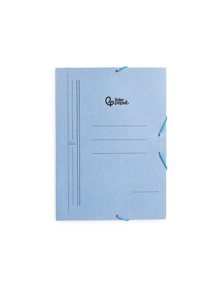 CARPETA GOMAS LIDERPAPEL FL CARTON 3 SOLAPAS AZ.