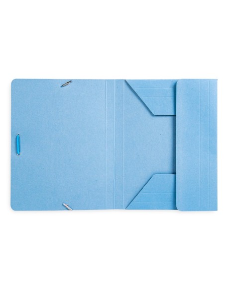 CARPETA GOMAS LIDERPAPEL A5 CARTON 3 SOLAPAS AZ.