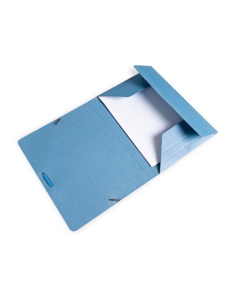 CARPETA GOMAS LIDERPAPEL A5 CARTON 3 SOLAPAS AZ.