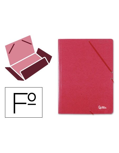 CARPETA GOMAS LIDERPAPEL FL SIMIL-PRESPAN 3 SOLAPAS RJ.
