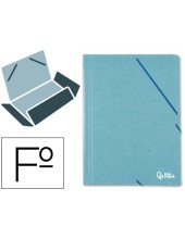CARPETA GOMAS LIDERPAPEL FL CARTON PRESPAN 3 SOLAPAS VE.