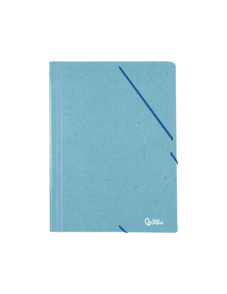 CARPETA GOMAS LIDERPAPEL FL CARTON PRESPAN 3 SOLAPAS VE.