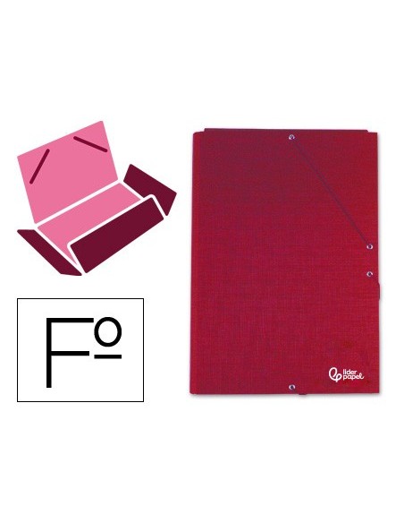 CARPETA GOMAS LIDERPAPEL FL CARTON FORRADO 3 SOLAPAS RJ.