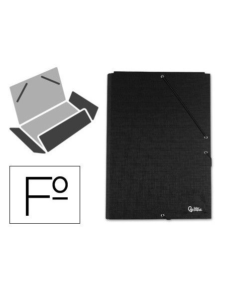 CARPETA GOMAS LIDERPAPEL FL CARTON FORRADO 3 SOLAPAS NG.