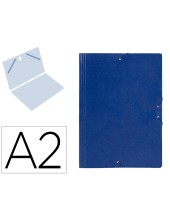 CARPETA PLANOS CARTON DIN A2 AZUL