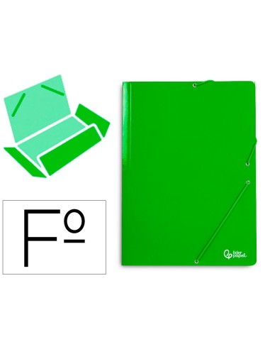 CARPETA  GOMAS FL. 3 SOLAPAS CARTON PLAST.VE.