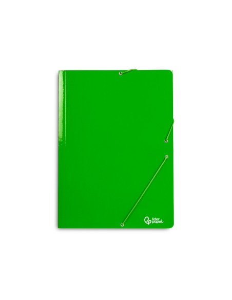 CARPETA  GOMAS FL. 3 SOLAPAS CARTON PLAST.VE.