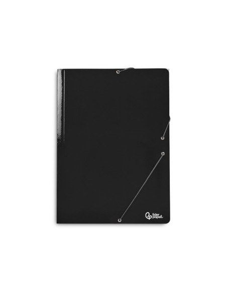 CARPETA  GOMAS FL. 3 SOLAPAS CARTON PLAST.NG.