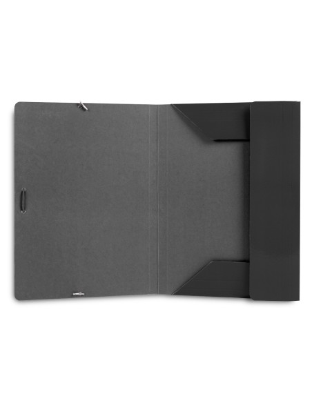 CARPETA  GOMAS FL. 3 SOLAPAS CARTON PLAST.NG.