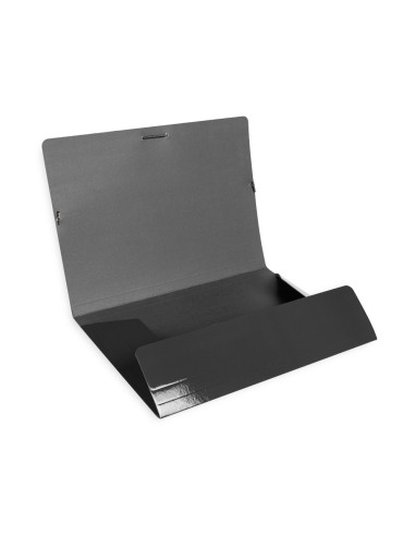 CARPETA  GOMAS FL. 3 SOLAPAS CARTON PLAST.NG.