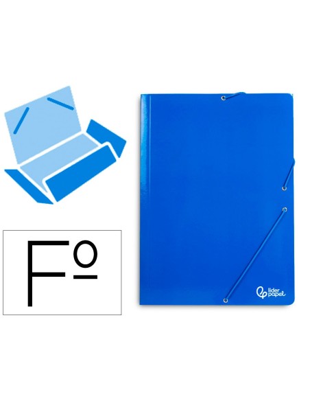 CARPETA  GOMAS FL. 3 SOLAPAS CARTON PLAST.AZ.