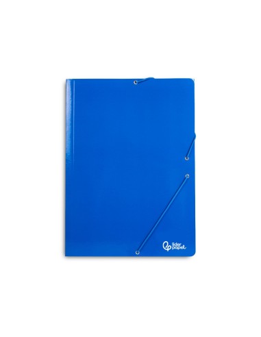 CARPETA  GOMAS FL. 3 SOLAPAS CARTON PLAST.AZ.