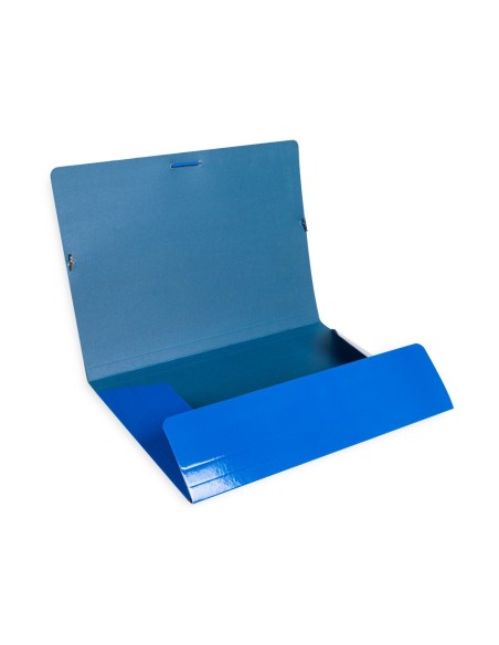 CARPETA  GOMAS FL. 3 SOLAPAS CARTON PLAST.AZ.