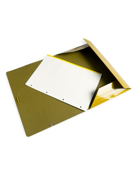 CARPETA  GOMAS FL. 3 SOLAPAS CARTON PLAST.AM.