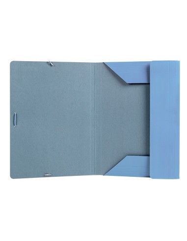 CARPETA  GOMAS FL. 3 SOLAPAS CARTON PLAST.PASTELES SURT.