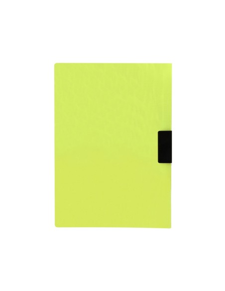 CARPETA DOSSIER PINZA LAT.PP. A4 AM. FLUOR OPACO 30H. DESLIZANTE