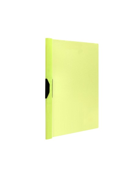 CARPETA DOSSIER PINZA LAT.PP. A4 AM. FLUOR OPACO 30H. DESLIZANTE