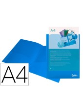 CARPETA BEAUT.DOSSIER DOS BOLSAS CANGUROS 45682 PP DIN A4 AZUL