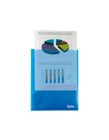 CARPETA BEAUT.DOSSIER DOS BOLSAS CANGUROS 45682 PP DIN A4 AZUL