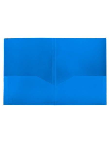 CARPETA BEAUT.DOSSIER DOS BOLSAS CANGUROS 45682 PP DIN A4 AZUL