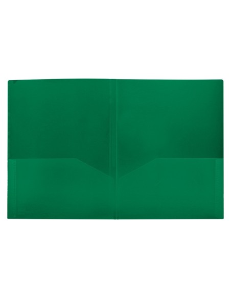 CARPETA BEAUT.DOSSIER DOS BOLSAS CANGUROS 45683 PP DIN A4 VERDE