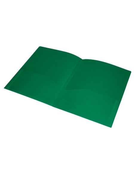 CARPETA BEAUT.DOSSIER DOS BOLSAS CANGUROS 45683 PP DIN A4 VERDE