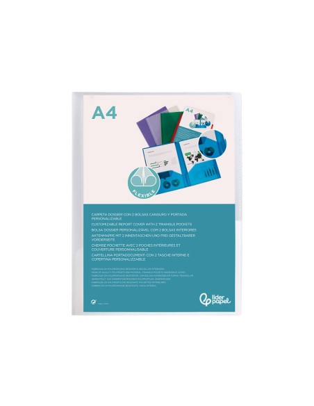 CARPETA BEAUT.DOSSIER DOS BOLSAS CANGUROS 45684 PP DIN A4 TPTE.
