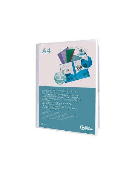 CARPETA BEAUT.DOSSIER DOS BOLSAS CANGUROS 45684 PP DIN A4 TPTE.