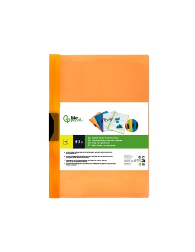 CARPETA BEAUT.DOSSIER PINZA LATERAL 45301 PP DIN A4 NARANJA 30 H.PINZ