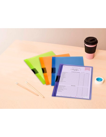 CARPETA BEAUT.DOSSIER PINZA LATERAL 45301 PP DIN A4 NARANJA 30 H.PINZ