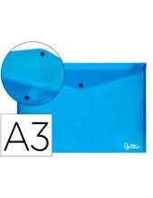 CARPETA BEAUT.DOSSIER BROCHE 44242 PP DIN A3 AZUL SERIE FROSTY