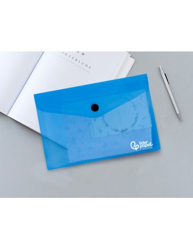 CARPETA BEAUT.DOSSIER BROCHE 44232 PP DIN A6 AZUL SERIE FROSTY