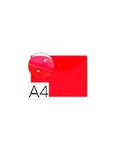 CARPETA DOSSIER BROCHE PP DIN A4 ROJA CIERRE VELCRO 2