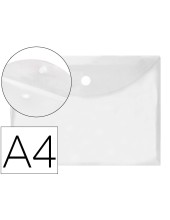 CARPETA DOSSIER BROCHE PP DIN A4 INCOLORA CIERRE VELCRO