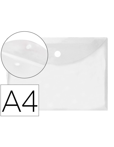 CARPETA DOSSIER BROCHE PP DIN A4 INCOLORA CIERRE VELCRO