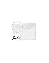 CARPETA DOSSIER BROCHE PP DIN A4 INCOLORA CIERRE VELCRO 2