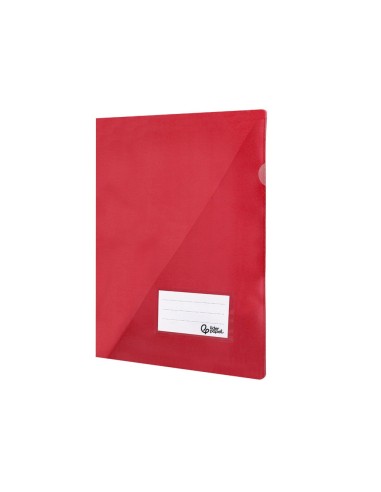 CARPETA DOSSIER PP DIN A4 BOLSA Y TARJETERO ROJO