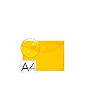 CARPETA DOSSIER BROCHE PP DIN A4 AMARILLO CIERRE VELCRO 2