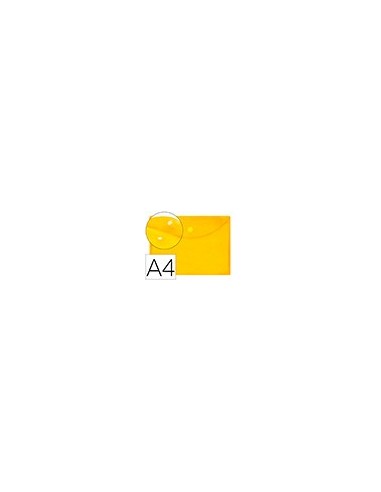 CARPETA DOSSIER BROCHE PP DIN A4 AMARILLO CIERRE VELCRO