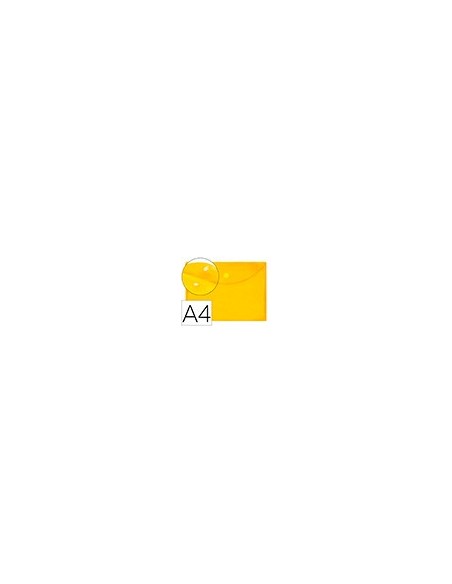 CARPETA DOSSIER BROCHE PP DIN A4 AMARILLO CIERRE VELCRO