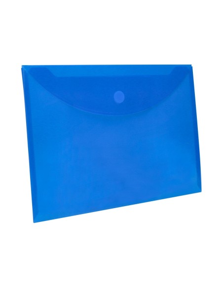 CARPETA DOSSIER BROCHE PP DIN A4 AZUL CIERRE VELCRO