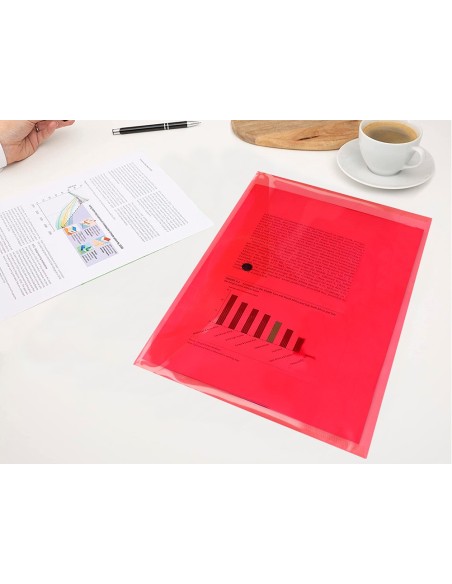 CARPETA  DOSSIER BROCHE TPTE.DIN A4 PQ.DE 12 UD.SURT.